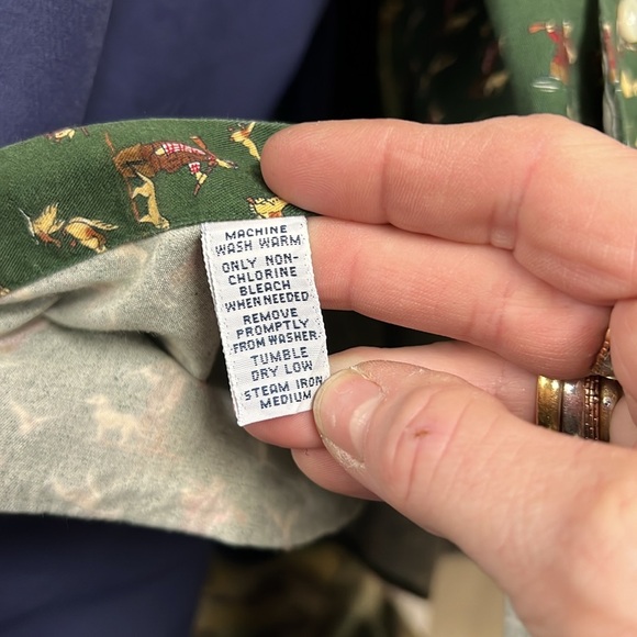 Ralph Lauren Duck Hunting Dog Print Long Sleeve Men's Shirt Custom Fit XL - Picture 8 of 8